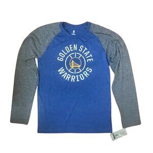 New NBA Golden State Warriors Boys Raglan Long Sleeve Tshirt Size XL-18/20